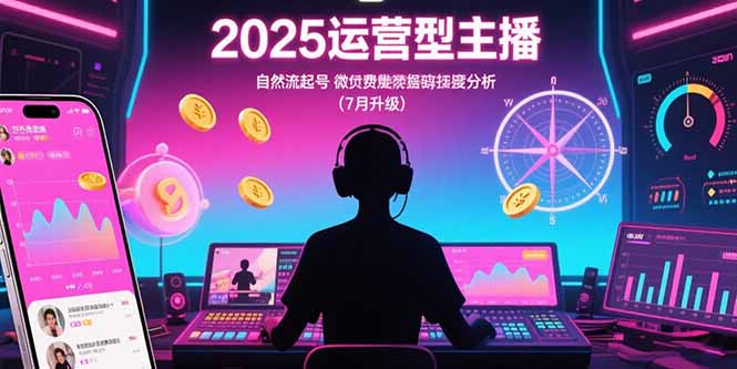 2025运营型主播：自然流起号，微付费投放技巧，罗盘数据深度解析(7月更新-创客之家
