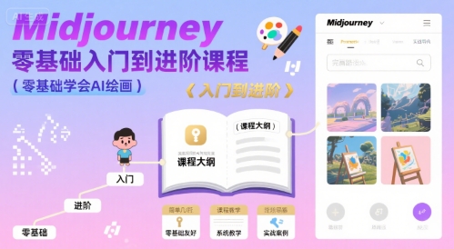midjourney零基础入门到进阶课程,零基础学会AI绘画-创客之家