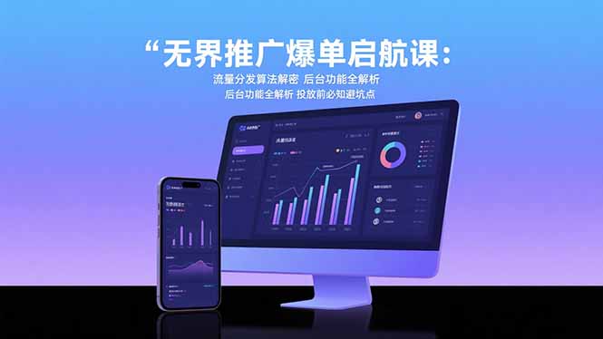 无界推广爆单启航课:流量分发算法解密 后台功能全解析 投放前必知避坑点-创客之家