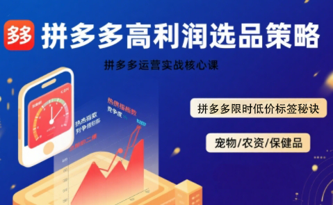 久号老师·拼多多选品暴利技术实战课-创客之家