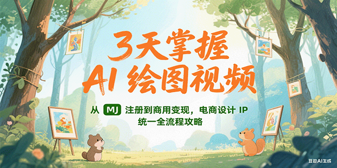 3天掌握AI绘图视频,从MJ 注册到商用变现,电商设计IP统一全流程攻略-创客之家