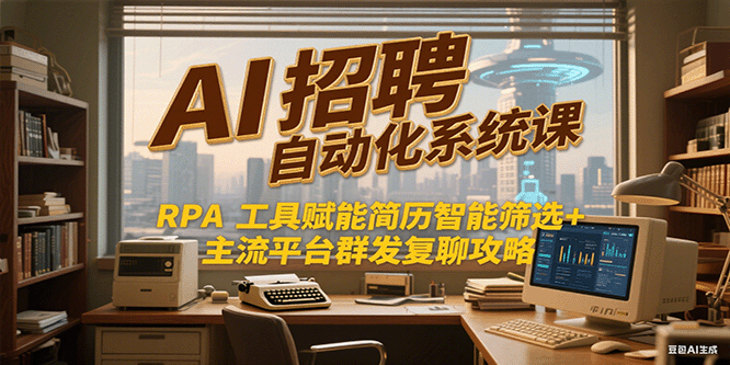 AI招聘自动化系统课,RPA工具赋能简历智能筛选+主流平台群发复聊全攻略-创客之家