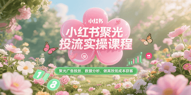 小红书聚光投流实操课程,聚光广告投放、数据分析、做高效低成本获客-创客之家
