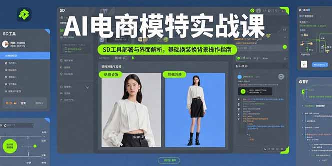 AI电商模特实战课,SD工具部署与界面解析,基础换装换背景操作指南-创客之家