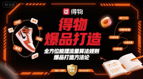 得物爆品打造，全方位梳理得物流量算法规则爆品打造规则-创客之家