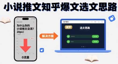 为什么你的小说推文没流量？小说推文知乎爆文选文思路-创客之家