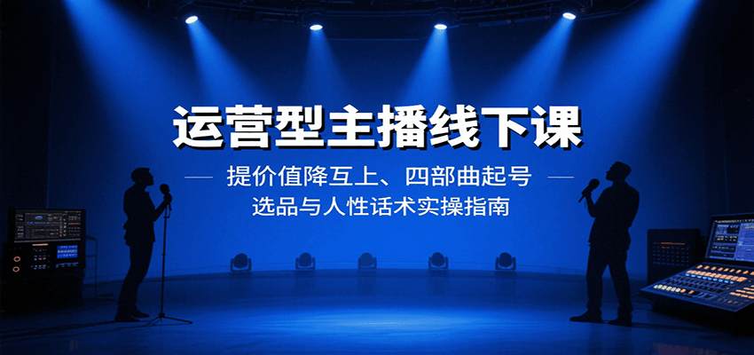 运营型主播线下课:提价值降互上、四部曲起号、选品与人性话术实操指南-创客之家