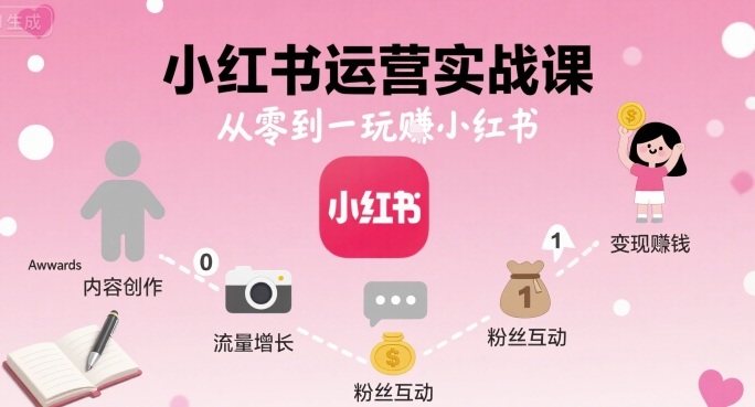 小红书运营实战课,从零到一玩賺小红书-创客之家