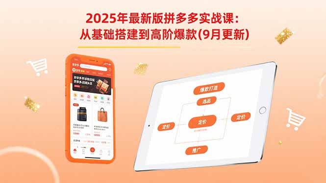 2025年最新版拼多多实战课:从基础搭建到高阶爆款(9月更新-创客之家