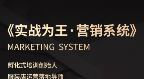 老杨·服装老板必修课《实战为王-营销系统》实现业绩被动式增长-创客之家