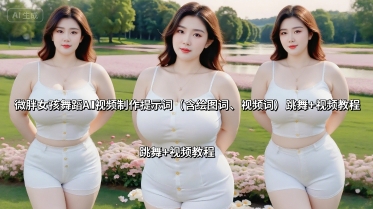 微胖女孩舞蹈AI视频制作提示词(含绘图词、视频词) 跳舞+视频教程-创客之家