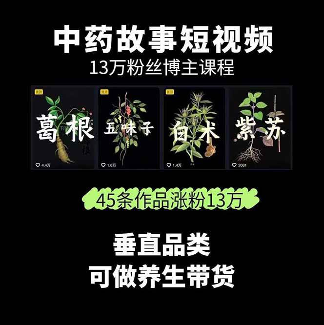 图片[1]-中药文化赛道：溯源故事开发，AI工具实战，平台运营，全方位解锁中医流量变现新路径-创客之家