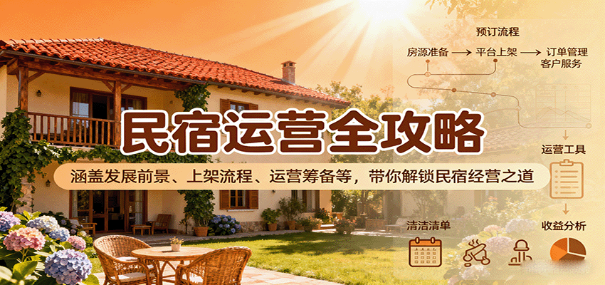 民宿运营全攻略:涵盖发展前景、上架流程、运营筹备等,带你解锁民宿经营之道-创客之家