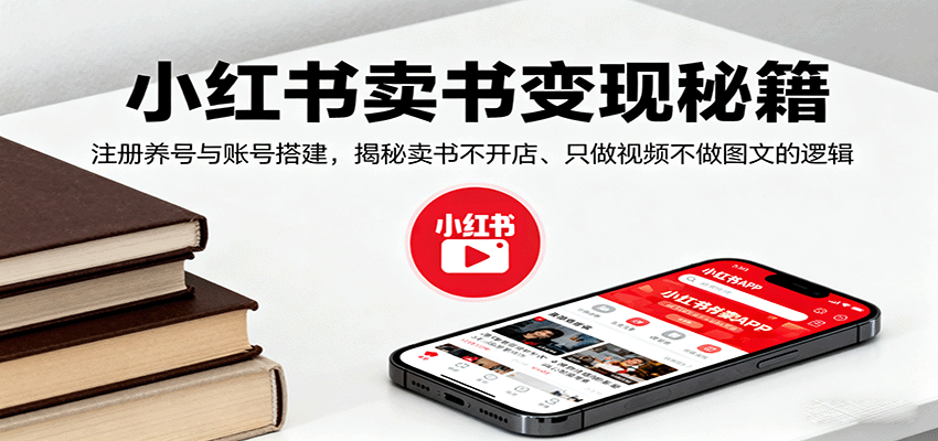 小红书卖书变现秘籍,注册养号与账号搭建,揭秘卖书不开店、只做视频不做图文的逻辑-创客之家