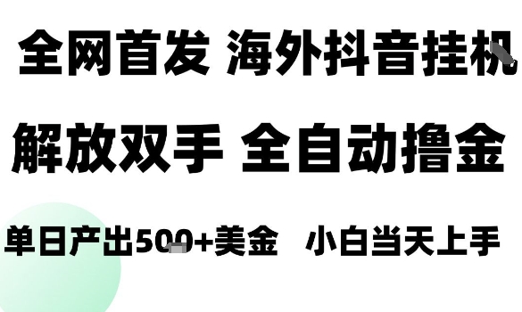 海外抖音无人直播,单日产出1.5k+,长期稳定,新手可玩,无脑操作【揭秘】-创客之家