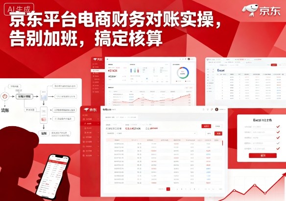 京东平台电商财务对账实操,告别加班,搞定核算-创客之家