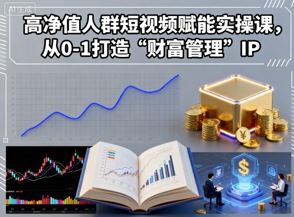 高净值人群短视频赋能实操课,从0-1打造“财富管理”IP-创客之家