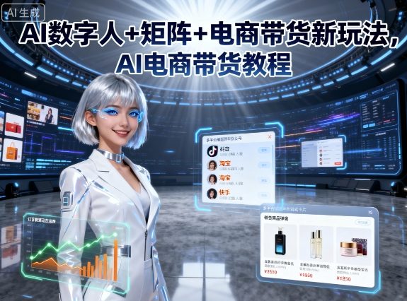 AI数字人+矩阵+电商带货新玩法,AI电商带货教程-创客之家