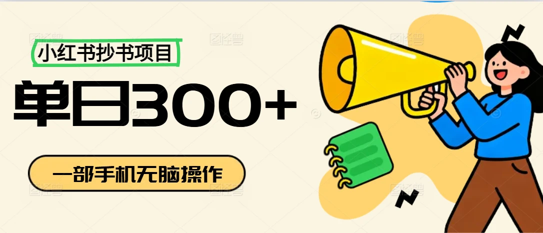 小红书抄书项目，无脑操作，新人一天300+-创客之家