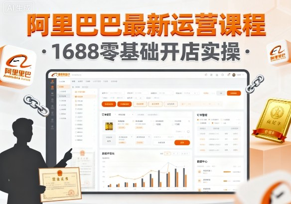 阿里巴巴最新运营课程，1688零基础开店实操-创客之家