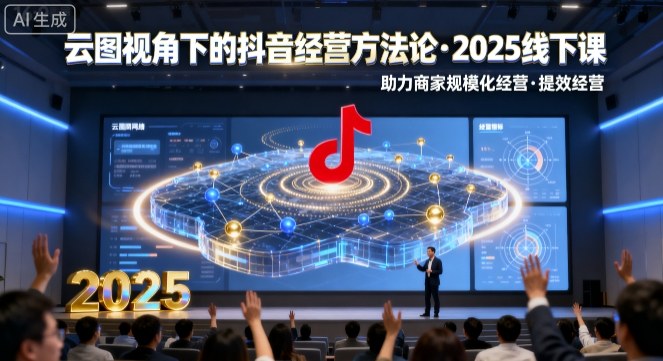 云图视角下的抖音经营方法论,2025线下课,助力商家规模化经营,提效经营(录音+字幕)-创客之家