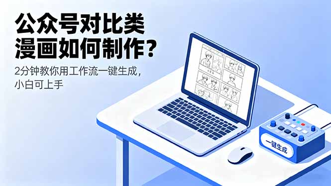 公众号对比类漫画如何制作?2分钟教你用工作流一键生成,小白可上手-创客之家
