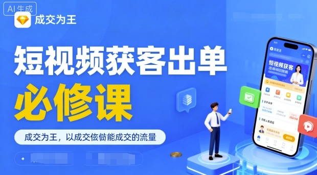 短视频获客出单必修课,成交为王,以成交为导向,直接做能成交的流量-创客之家