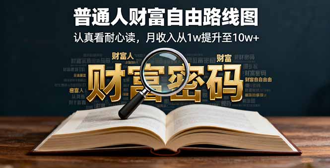 某付费文:普通人财富自由路线图,认真看耐心读,月收入从1w提升至10w+-创客之家