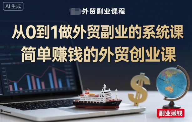 从0到1做外贸副业的系统课,简单賺钱的外贸创业课-创客之家