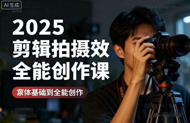 2025剪辑拍摄特效全能创作课,零基础到全能创作-创客之家