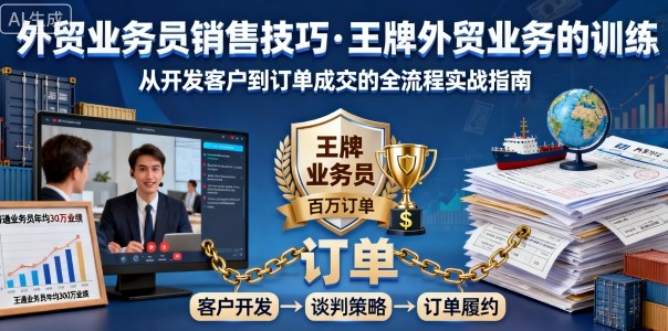外贸业务员销售技巧,王牌外贸业务的训练-创客之家