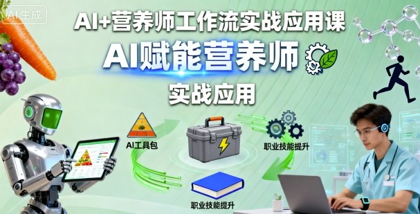 AI+营养师工作流实战应用课,AI赋能营养师-创客之家