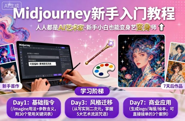 midjourney新手入门教程:人人都是AI艺术家,新手小白也能变身艺术大师-创客之家