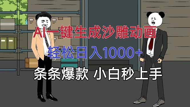 (16191期)AI一键生成沙雕动画,轻松日入1000+,条条爆款,小白秒上手-创客之家