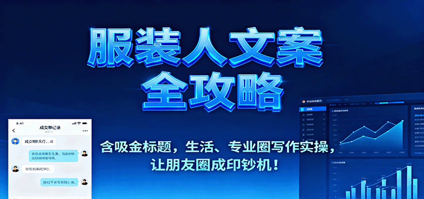 服装人文案全攻略,含吸金标题,生活、专业圈写作实操,让朋友圈成印钞机!-创客之家