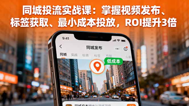 同城投流实战课:掌握视频发布、标签获取、最小成本投放,ROI提升3倍-创客之家