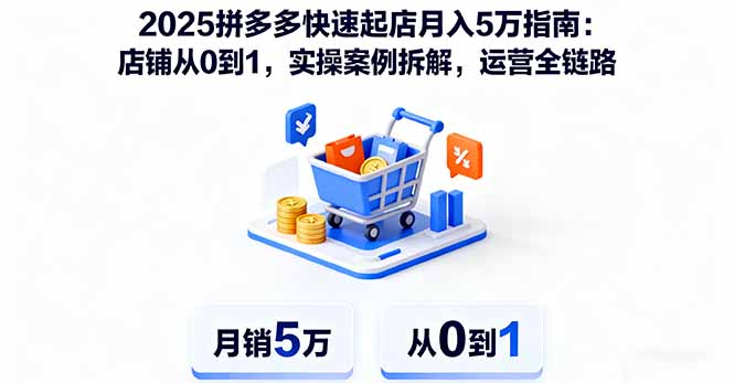 2025拼多多快速起店月入5万指南:店铺从0到1,实操案例拆解,运营全链路-创客之家