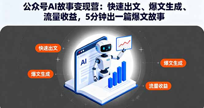公众号AI故事变现营:快速出文、爆文生成、流量收益,5分钟出一篇爆文故事-创客之家
