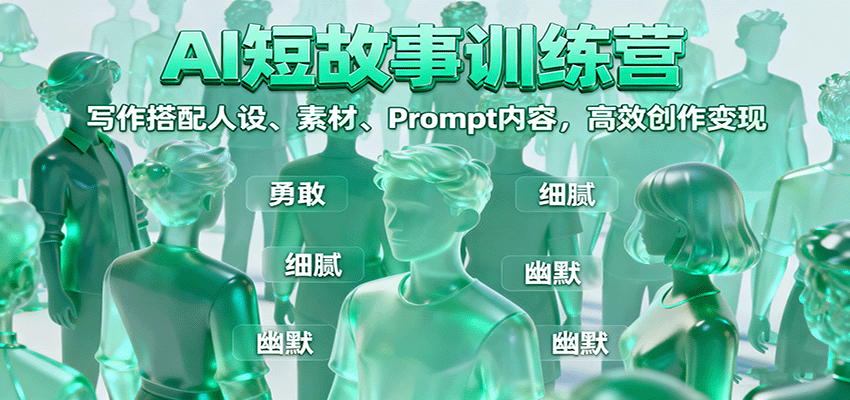 AI短故事训练营:写作搭配人设、素材、Prompt内容,高效创作变现-创客之家
