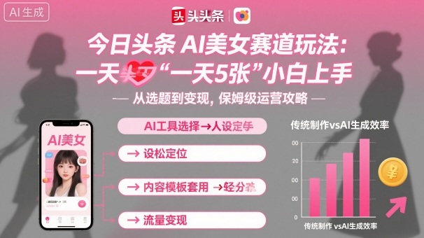 今日头条AI美女赛道玩法,一天轻松5张,小白轻松上手-创客之家