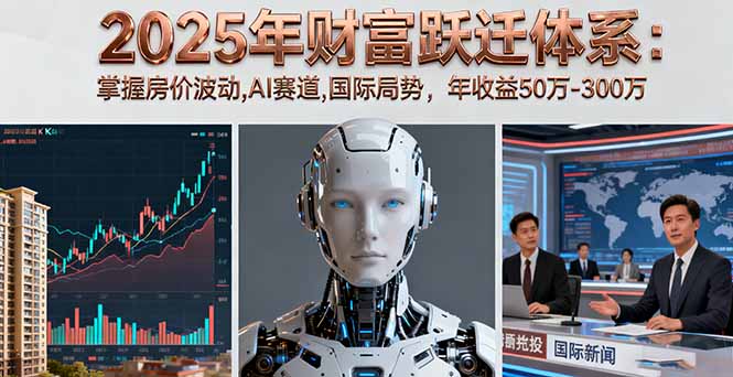 2025年财富跃迁体系:掌握房价波动,AI赛道,国际局势,年收益50万-300万-创客之家