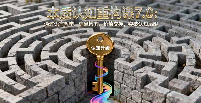 本质认知重构课7.0:通过语言哲学、信息博弈、价值交换,突破认知局限-创客之家