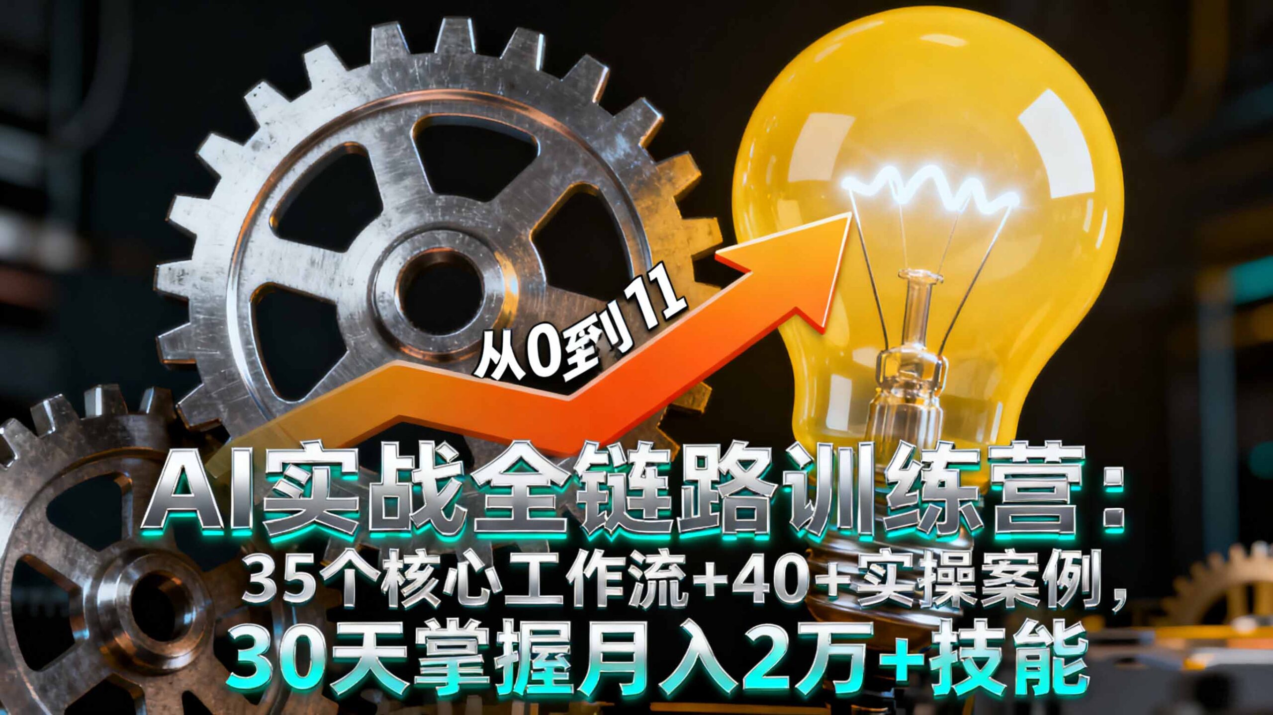 AI实战全链路训练营:35个核心工作流+40+实操案例,30天掌握月入2万+技能-创客之家