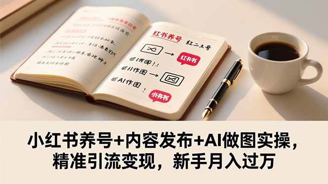 (16498期)小红书养号+内容发布+AI做图实操,精准引流变现,新手月入过万-创客之家