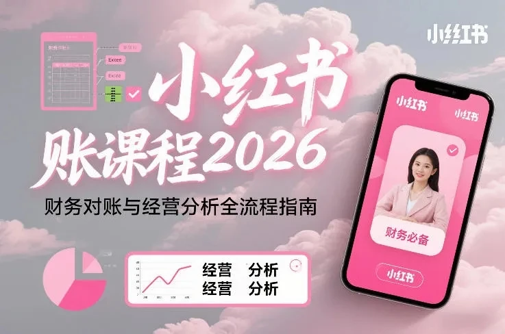 【精】小红书对账课程2026，财务对账与经营分析全流程指南-创客之家