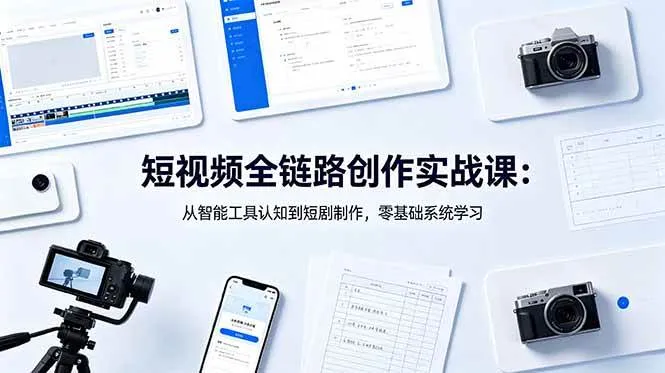 【精】林天宇短视频全链路创作实战课:从智能工具认知到短剧制作,零基础系统学习-创客之家