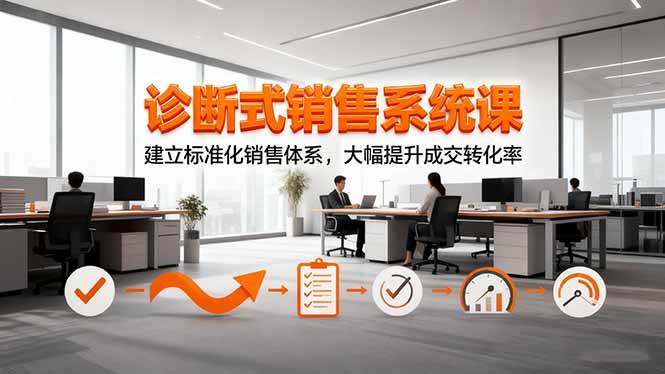 (16435期)诊断式销售系统课,建立标准化销售体系,大幅提升成交转化率-创客之家