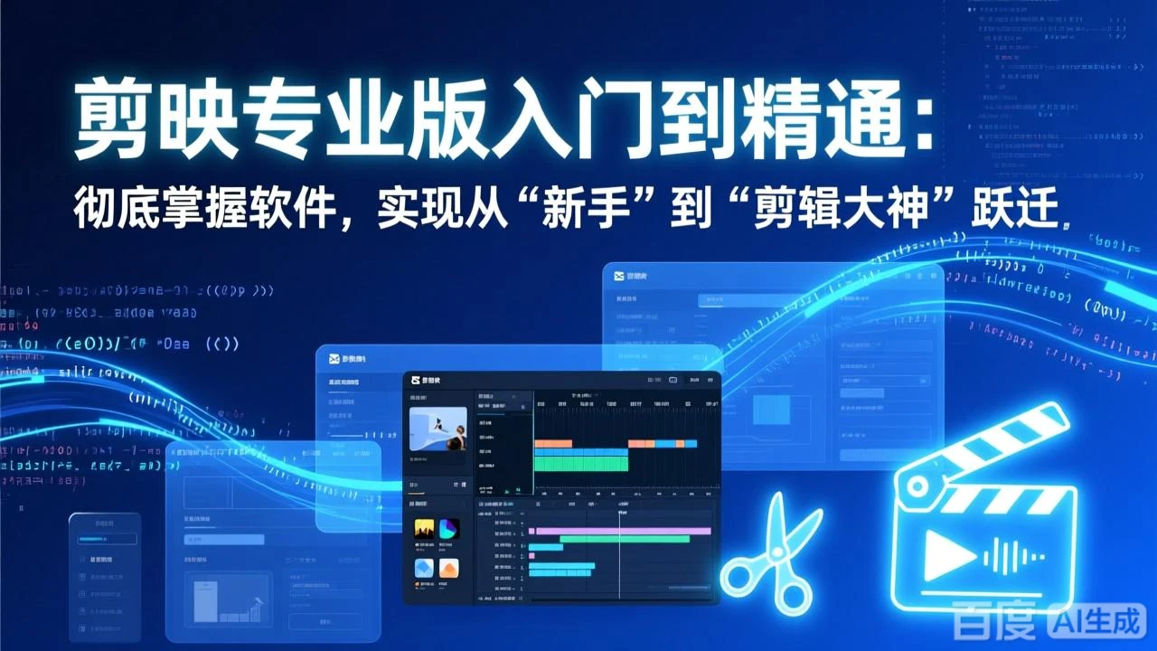 【精】剪映专业版入门到精通：彻底掌握软件，实现从“新手”到“剪辑大神”跃迁-创客之家