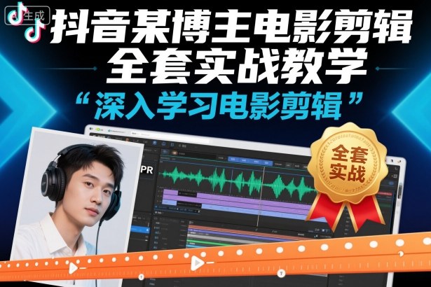 抖音某博主电影剪辑全套实战教学,深入学习电影剪辑-创客之家