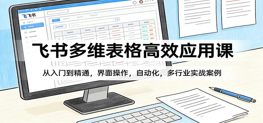 【精】飞书多维表格高效应用课：从入门到精通，自动化操作与多行业变现实战案例-创客之家